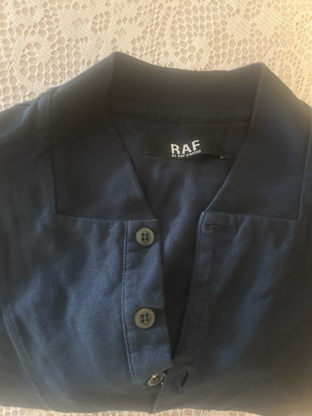 Raf Simons Navy Polo Shirt Rare Classic